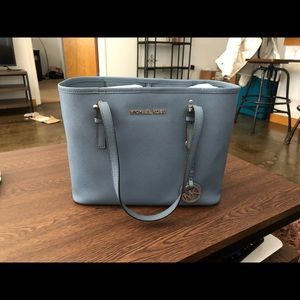 Light blue Michael Kors tote bag